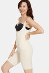 Zivame All Day Light Weight Shaping Bodysuit With Legs - Oyster White — thumbnail 3